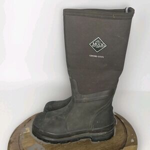 Muck Chore Cool Hi Boots M8 W9 Brown Pull On Round Toe Casual Work Wear
